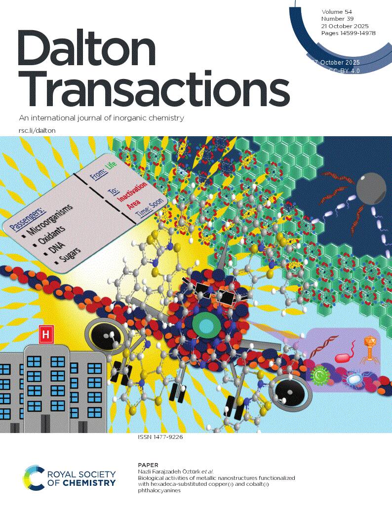 Journal cover of "Dalton Transactions, 54(39)"